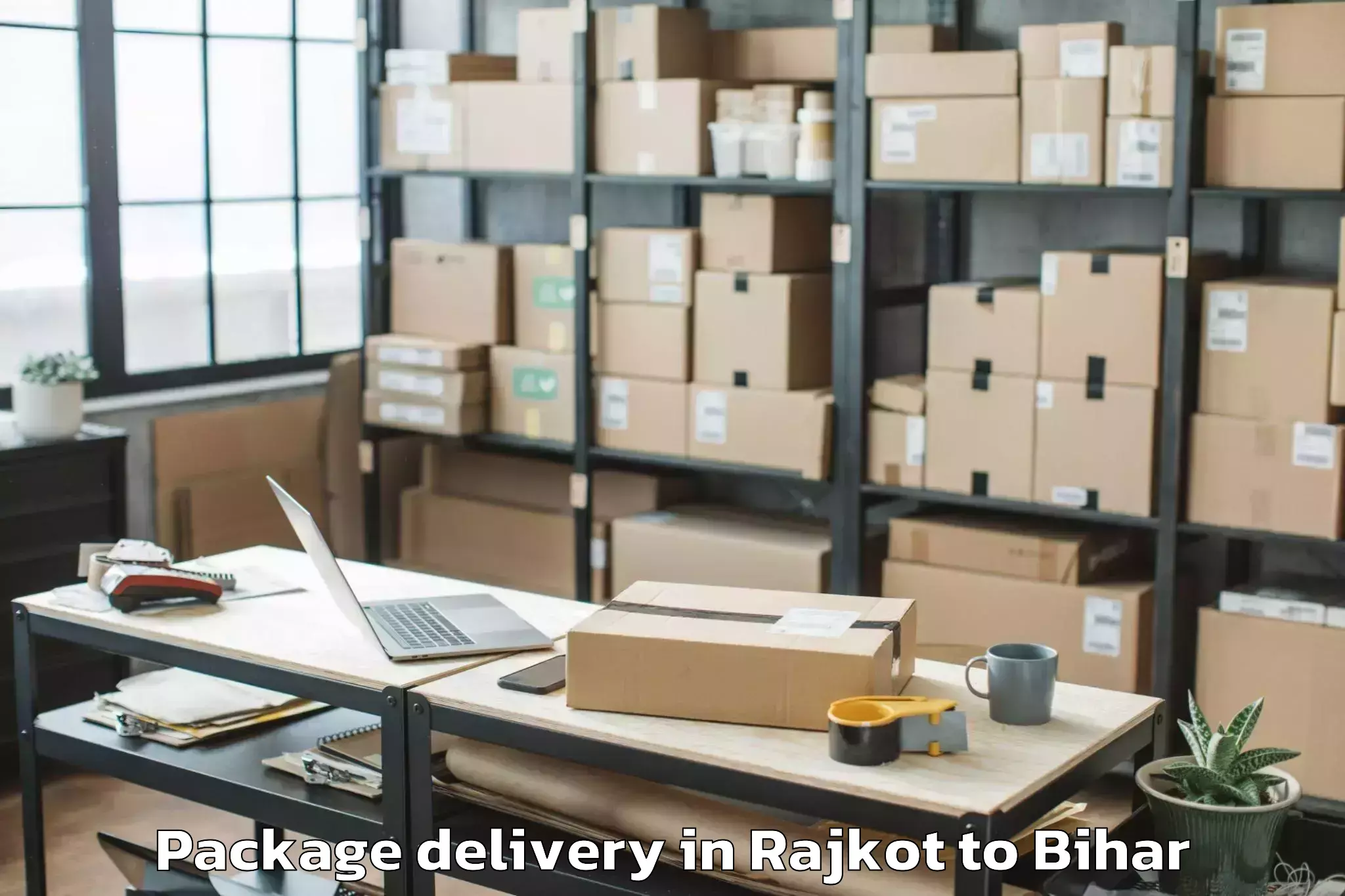 Book Rajkot to Kk University Biharsharif Package Delivery